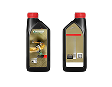 lube oil oil bottle front back labelling