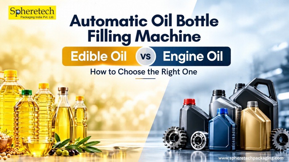 Automatic oil bottle filling machine for edible oil and engine oil packaging